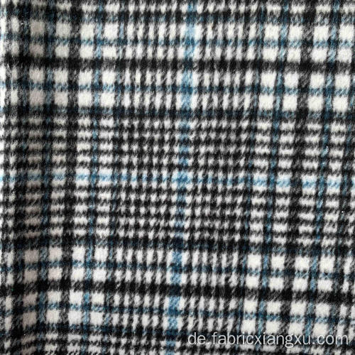 Weiche Plaid gemischt gewebte Jacquard Woll -Tweed -Stoff